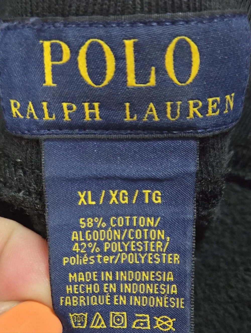 Polo Ralph Lauren Joggers Pants Mens Size XL Black Red Pony Athleisure